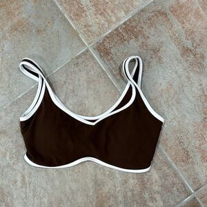 Abercrombie & Fitch Chocolate and White Sports Bra